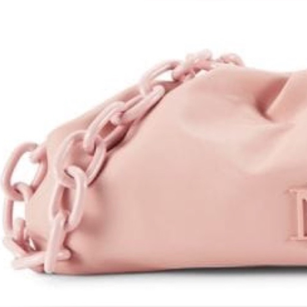 💖 NWT | Badgley Mischka Wrapped Frame Clutch – Blush Pink | Chain Strap - Picture 4 of 10